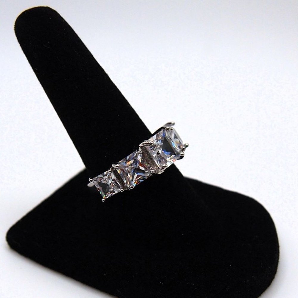 Incredible 5 Stone 6.00ctw Princess Cut Ring " Must See " - Picture 3 of 11